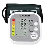 SALTER automatische Blutdruckmessgerät, Kontrolle für Zuhause, Herzschlag Detektor, Erkennt von Herzrythmusstörungen - basierend auf Vorgaben der Weltgesundheitsorganisation, 60 Messspeicher, 22-32cm