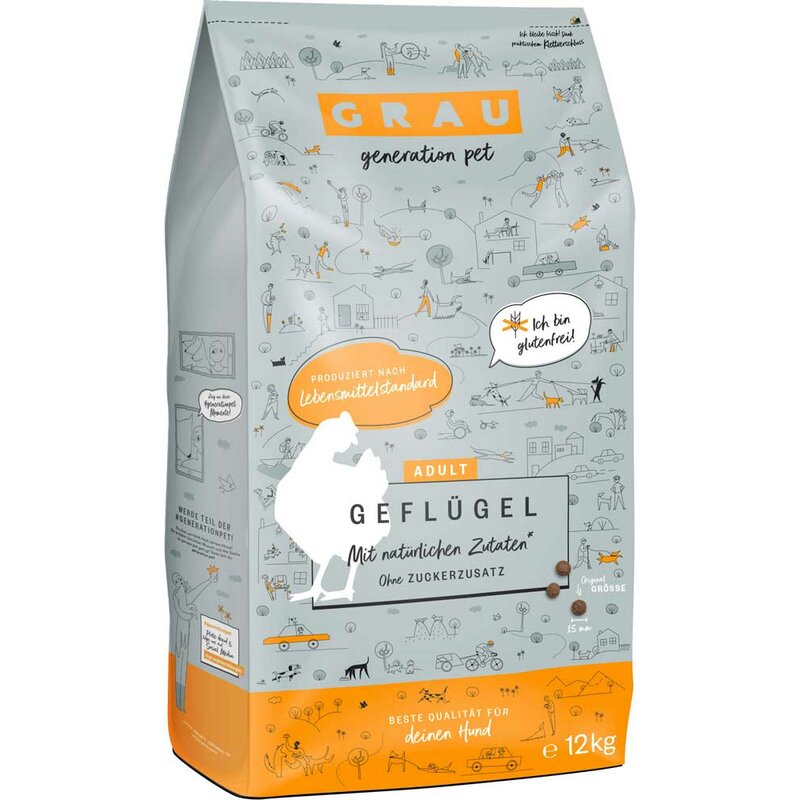 Grau Adult Geflgel 12 kg (4,16 &euro; pro 1 kg)