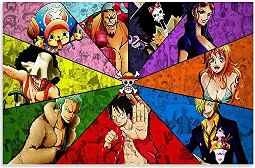 Jigs Puzzle 1000 Stück Ani One Piece Ruffy Zoro Sai Poster Papier Kinderspielzeug Compression38 * 26cm