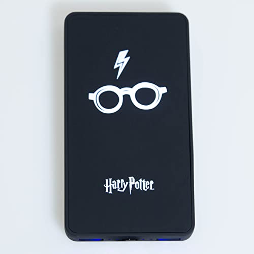 Lazerbuilt - Power Bank 6000 mAh Harry Potter - Wiederaufladbarer Reserve-Akku mit Schnellladung und doppeltem Anschluss zum Aufladen von zwei Geräten