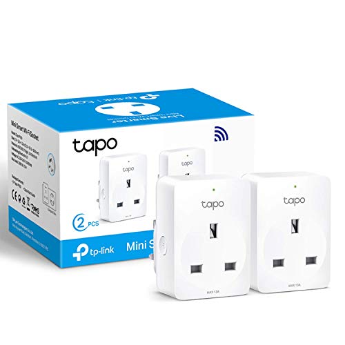 TP-Link Tapo Smart Plug WLAN Steckdose funktioniert mit Amazon Alexa (Echo- und Echo Dot), Google Home, Wireless Smart Socket, Fernbedienung Timer-Schalter, Gerät Sharing, kein Hub erforderlich - Tapo P100 (2er-Pack)