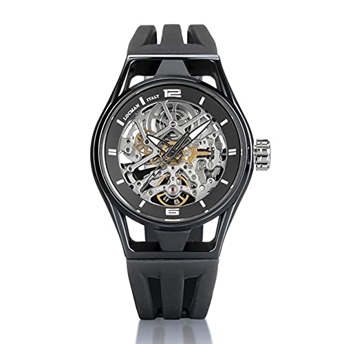 Automatische Herren-Armbanduhr Skeleton Montecristo Schwarz Locman