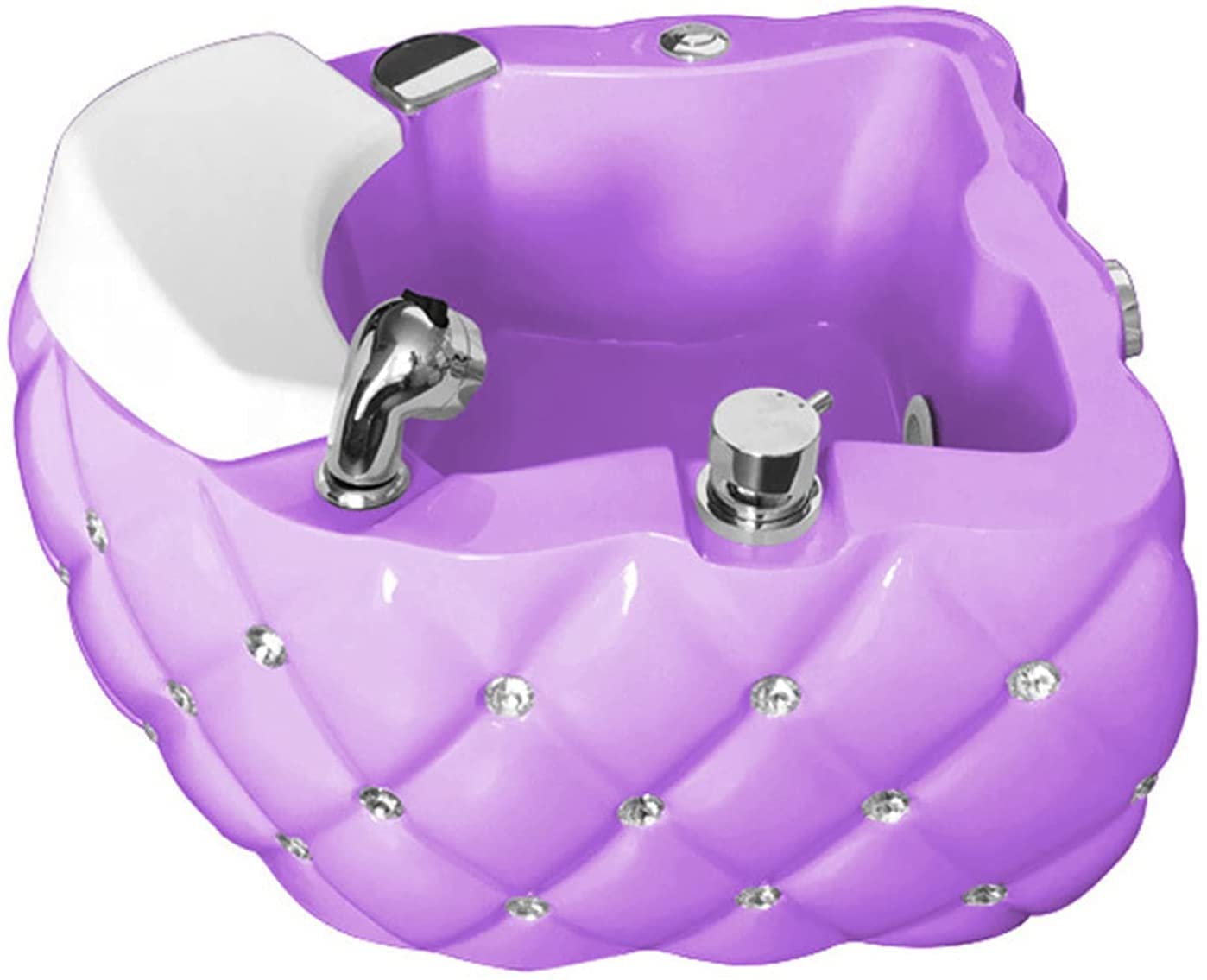 Acryl-Fußbadbecken, großes Fußmassagegerät, Pediküre-Spa-Badewanne, verwendet in Schönheitssalons und Nagelstudios (Color : Purple)