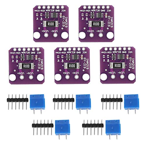 Fafeicy 5Pcs ina219 Stromsensormodul, GY-INA219 I2C-Schnittstelle Digitales Stromsensormodul Elektronisch, DC 3V-5,5V 3,3W