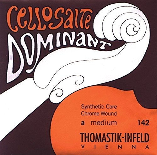 Thomastik Einzelsaite für Cello 1/8 Dominant - C-Saite Nylonkern, Chrom umsponnen, mittel