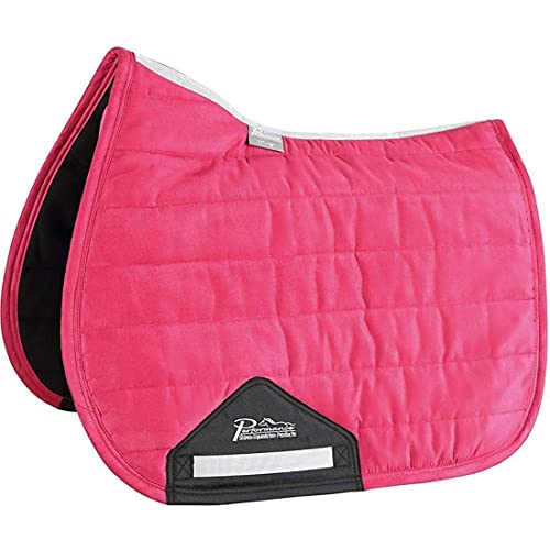 Shires Performance Suede High Wither Comfort Saddle Pad Pony/Cob Raspberry