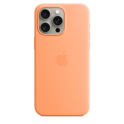 Apple iPhone 15 Pro Max Silikon Case mit MagSafe – Sorbet Orange ​​​​​​​