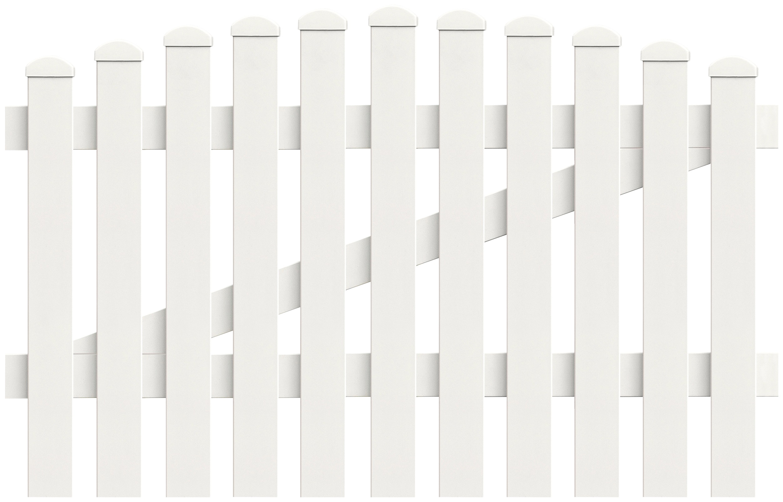 Zauntür Meran Oberbogen 125,8 x 80 cm, weiß, DIN links
