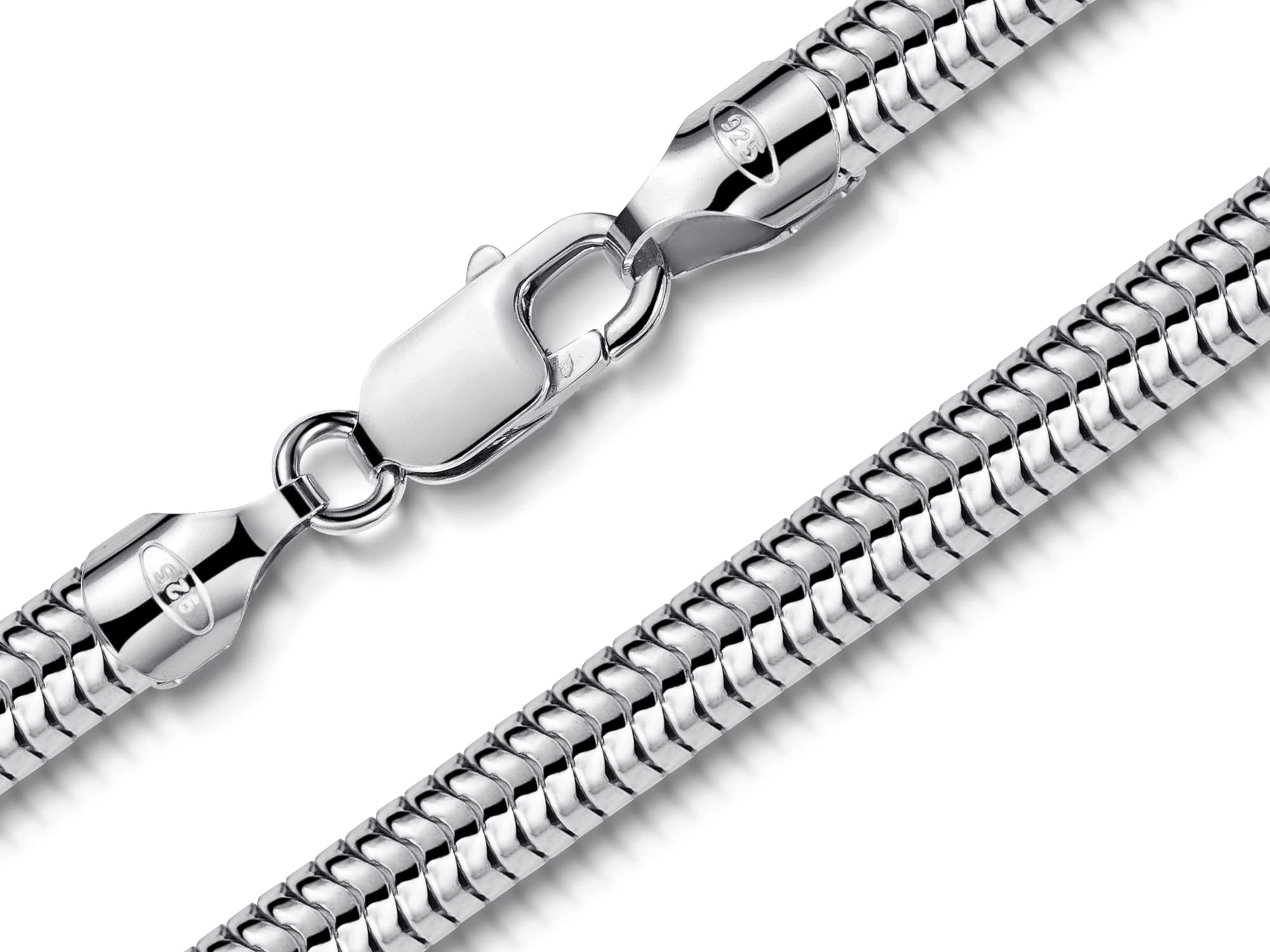 Schlangenkette 925 Silber, 6mm - Länge 40-100cm