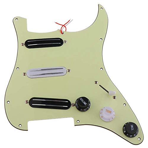 Wivarra SSS 11-Loch Strat Elektrisch Gitarre Geladen Pickguard Vorverkabelt Kratzen Platte mit 3 Doppel Schiene Humbucker Pickup