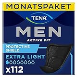 Tena Men Protective Shield Level 0, Monats-Paket mit 112 Einlagen, (8 Packungen je 14 Einlagen)