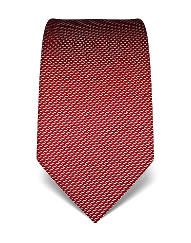 Vincenzo Boretti Herren Krawatte reine Seide gemustert edel Männer-Design zum Hemd mit Anzug für Business Hochzeit 8 cm schmal / breit rot