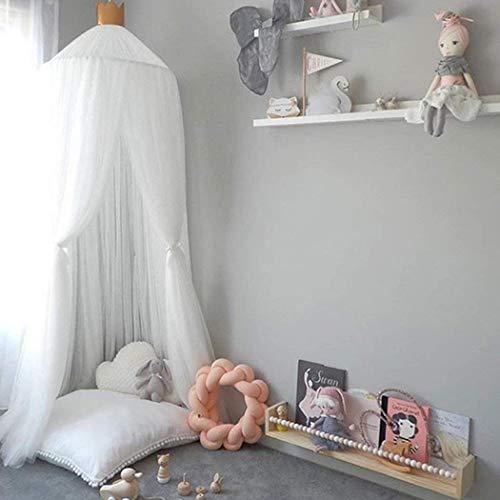 SpirWoRchlan Betthimmel für Kinder, Moskitonetz zum Aufhängen, Spiel- und Lesezelt für innen und außen, Bett-/Schlafzimmerdekoration, Insektenschutz, (Höhe: 240 cm） (Weiß)