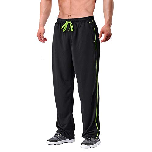 EKLENTSON Streetwear Hose Offenen Unterseite Jogging Hose Traininghose mit Reißverschlusstasschen für Herren