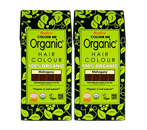 Radico Mahagoni 2er-Pack (2 x 100g) Colour Me Organic Pflanzenhaarfarbe (bio, vegan, Naturkosmetik) mahagonix2