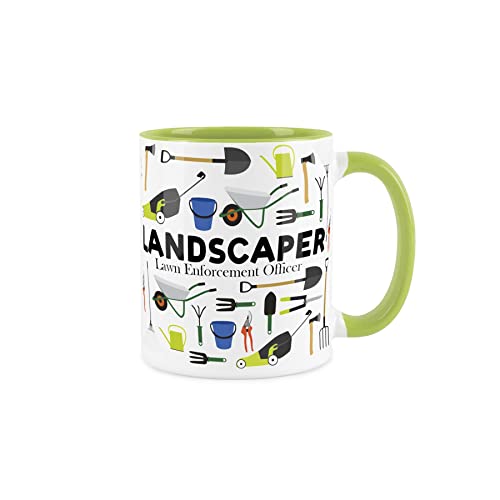 Purely Home Keramik-Tasse mit Aufschrift "Landscaper Gardener Tradie", robust