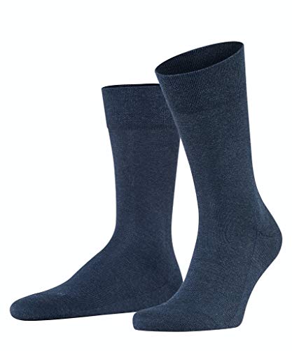 FALKE Herren Socken Sensitive London, 94% Baumwolle, 1 Paar, Blau (Navy Blue Melange 6490), Größe: 39-42