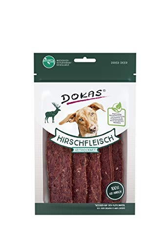 Dokas - Hirschfleisch getrocknet für Hunde - 12x60g