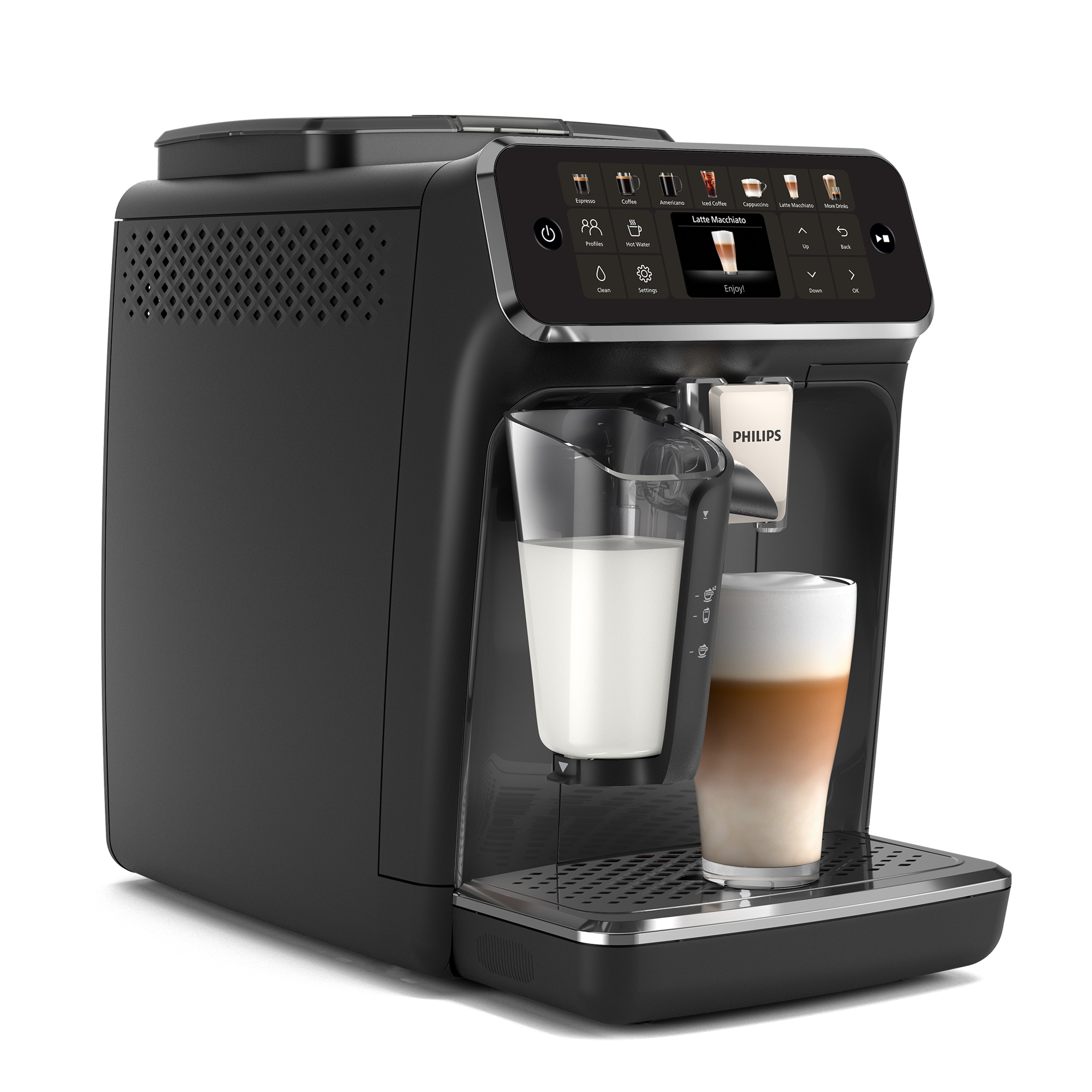 Philips Kaffeevollautomat "EP4441/50 4400 Series, 12 Kaffeespezialitäten (heiß oder eisgekühlt),"