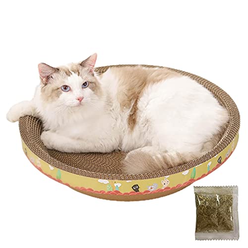 Kratzschale für Katzen | Katzenbett Karton | No Lint Recycle Cat Scratcher Lounger mit Catnip Cat Scratching Lounge Bed Sofa für