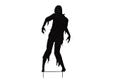 EUROPALMS Silhouette Metall Zombie Mann, 135cm | Zombie-Silhouette Mann als Blickfang im Garten