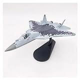 JEVHLYKW Flugzeugmodell 1/100 für russische Su 57 Fighter Stealth-Flugzeugmodell Flugzeugmodell Flugzeugmodell mit Ständer Exquisites Sammlungsgeschenk