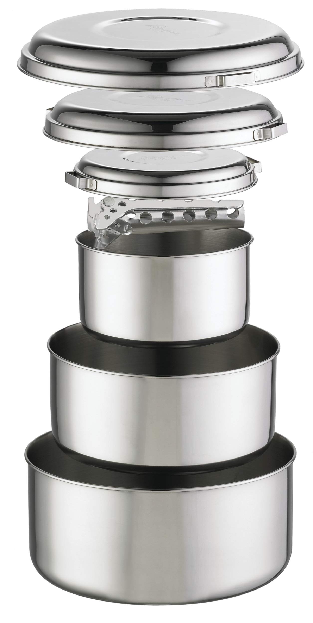 MSR (Mountain Safety Research) Kochgeschirr Alpine 4 Pot Set, Silver, One size, 21721