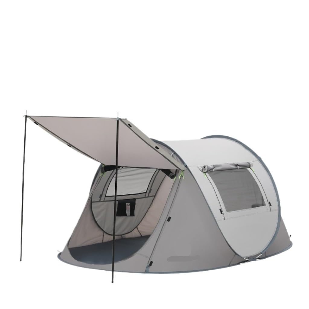 Tent Camping Öffnen Sie In Einer Sekunde Das Vollautomatische Zelt Im Freien, Tragbar, Zusammenklappbar, Camping, Über Nacht, Verdicktes Silbernes Zelt Zelt (Color : G, Size : A)
