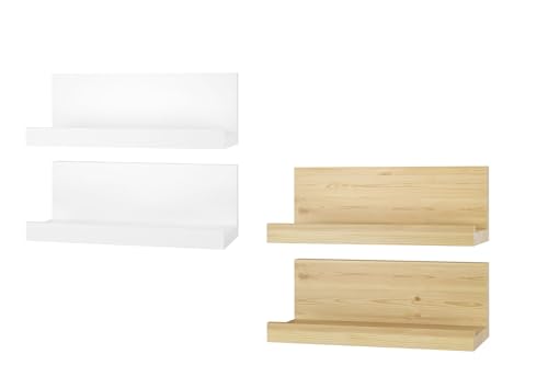 Erst-Holz® Handy-Ablage Ablagebrett Kiefer Massivholz oder weiß Bettablage V-90.82-14, Holzart/Holzfarbe:Kiefer