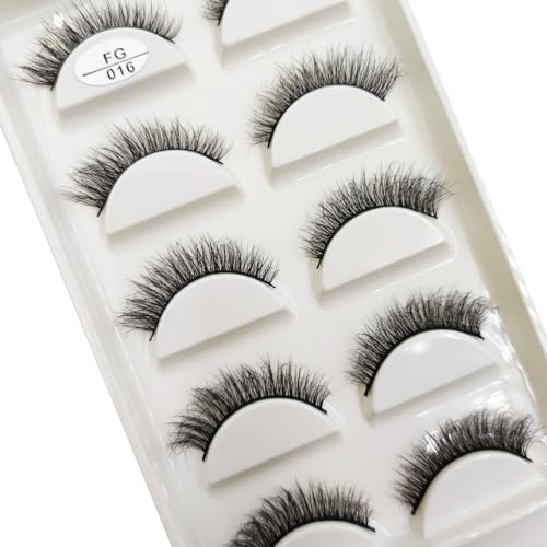 FULIMEI 16 Stil 5 0/100 Paar dicke Wimpern natürliche falsche Wimpern weiche gefälschte Wimpern Wispy Make-up Faux (Color : 5 Pairs FG016, Size : 20Boxes 100Pairs)
