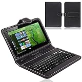 NAUC Tablet-Tasche-USB-Tastatur-Keyboard Odys Rise 10 / Space 10 Plus 3G Hülle Cover
