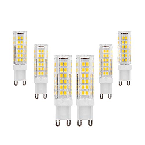 G9 LED-Glühbirnen 9W Äquivalent 90W Halogen Warmweiß 3000k 900Lumen AC220-240V 360° Abstrahlwinkel Energieeinsparung G9 Nein Dimmbar(6 Stücke)[Energieklasse A ++]