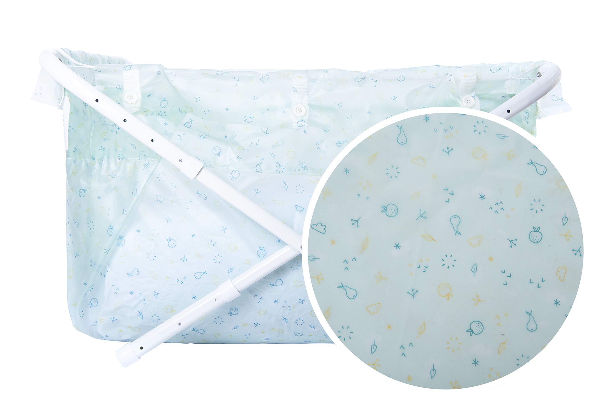 BiBaBad Kinder und Baby Falt Badewanne – Ultraleicht - Kinderbadewanne mit Gestell für die Dusche mit Knöpfen – 70 bis 90 cm - Frisch und Fruchtig