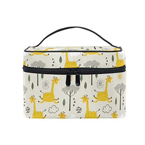 Make-up-Tasche, niedliche Maus und Käse, Make-up-Organizer, Tasche, Make-up-Kulturbeutel für Mädchen, Frauen, Damen, Giraffe 052, Einheitsgröße, Kulturbeutel