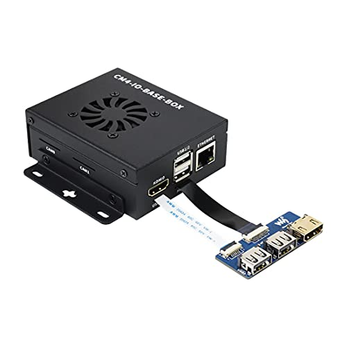 CM4-IO-BASE-B + USB HDMI Adapter, for Raspberry Pi Compute Module 4 More USB and HDMI Connectors Via FFC (CM4-IO-BASE-Acce D)