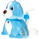 Omnibus BR-CN171 Puppy Elektrischer Inhalator Hündchen Inhaliergerät Set für Kinder und Erwachsene Vernebler Inhalation Maske für Erwachsene und Kinder (Blau)