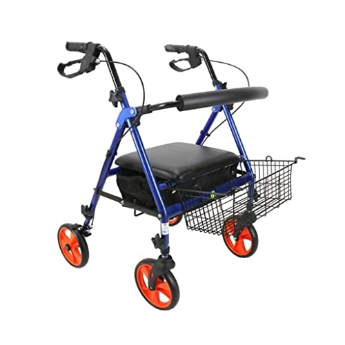 Rollator Rollator für Senioren Rollator Walker mit Rad ， Faltbarer Einkaufswagen mit Riemenscheibe für ältere Menschen mit Behinderungen – einfach zu montieren