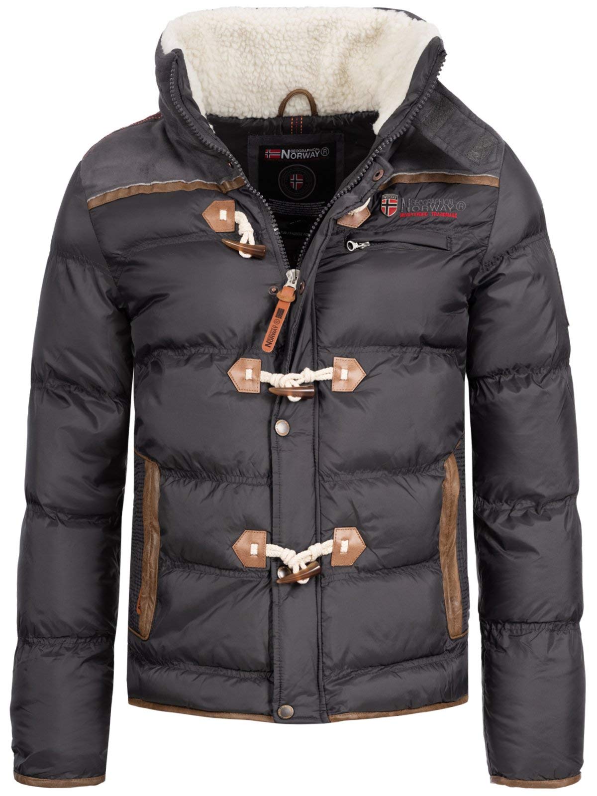 Geographical Norway Herren Winter Jacke Aviel Men (Medium, Dunkel Grau)