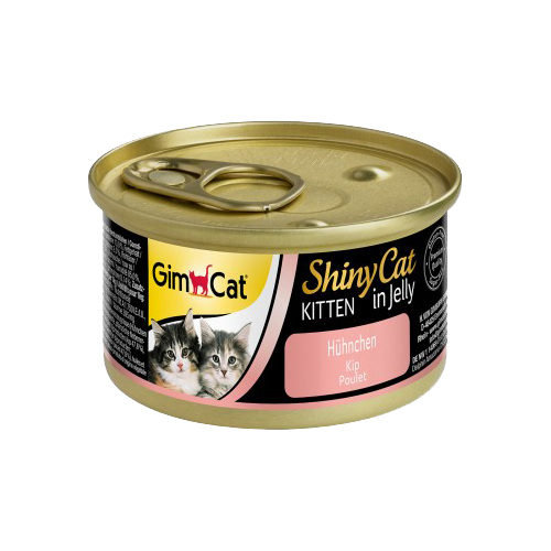 GimCat ShinyCat Jelly Kittenfutter - Dosen - Huhn - 24 x 70 g