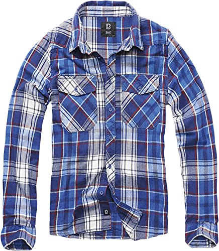 Brandit Check Shirt Herren Baumwoll Hemd S Blau