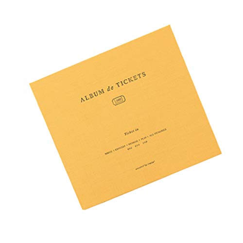 NUOBESTY Ticketalbum für Eintrittskarten, Fotoquitts-Erinnerungsbuch, Rot, Papier, gelb, 23*22*3cm
