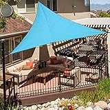 OldPAPA Sonnensegel Dreieck Sonnenschutz Block UV Wasserdicht Garten Balkon Schwimmbad Leichtgewicht, 3x3x3m, Himmelblau