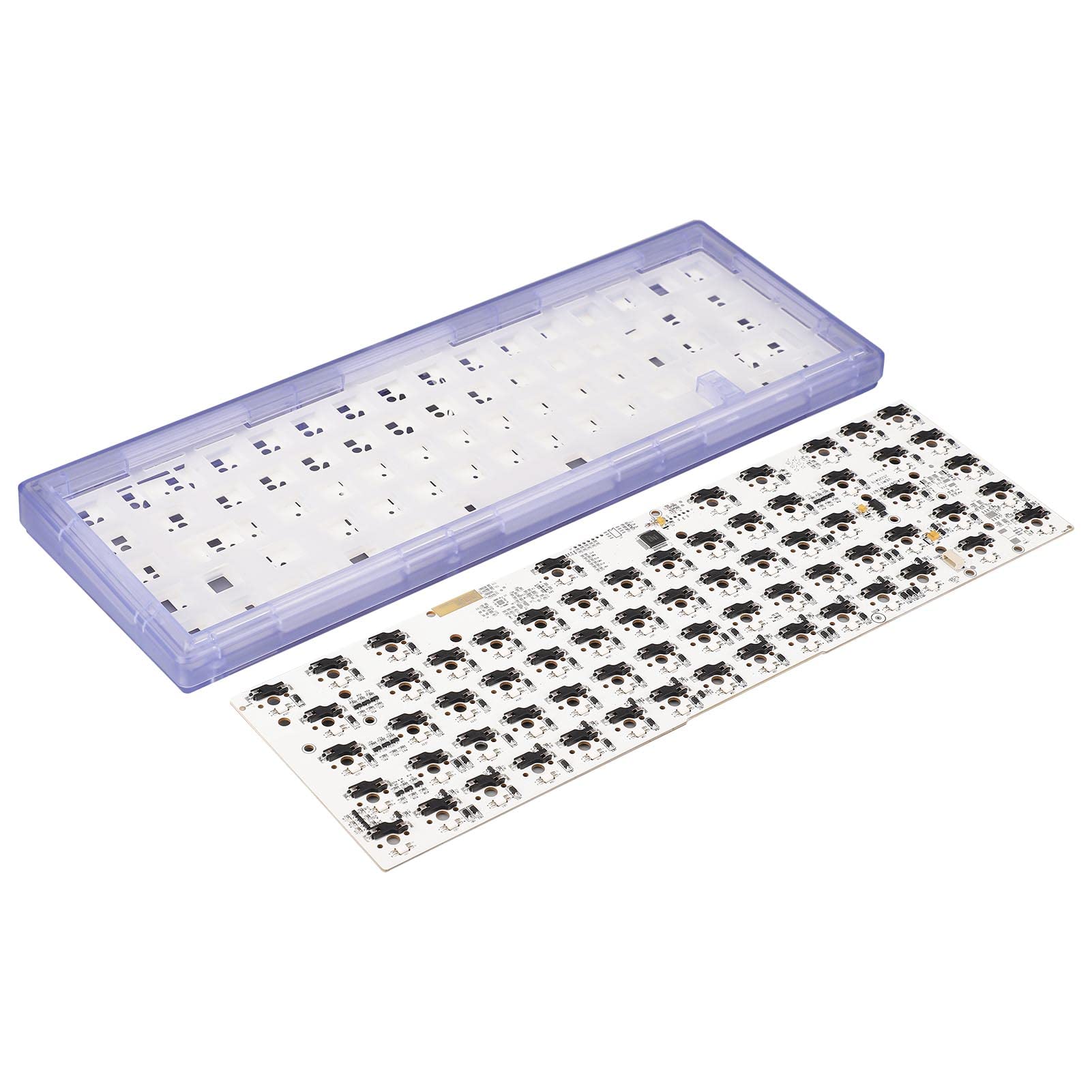 AXOC mechanischer Tastaturständer 5 Pin 3 Pin ABS Shell 67 Key DIY Switch Hot Swap Keyboard Kit (Lila)