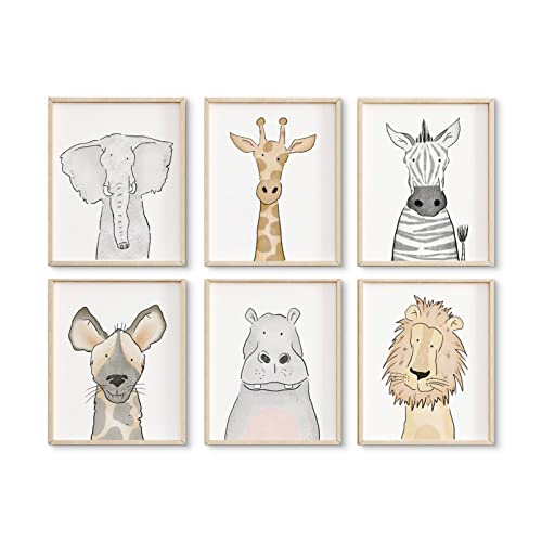 EXQUILEG Set of 6 Animals of The Forest Posters, Poster Set for Children,Poster Children's Room Decoration, Babyzimmer Deko Wandposter,Girl Boy Magical Jungle Animals Posters (30 * 40 cm)
