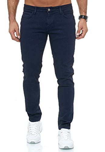 Red Bridge Herren Jeans Hose Slim-Fit Röhrenjeans Denim Colored (W33 L30, Dunkelblau)