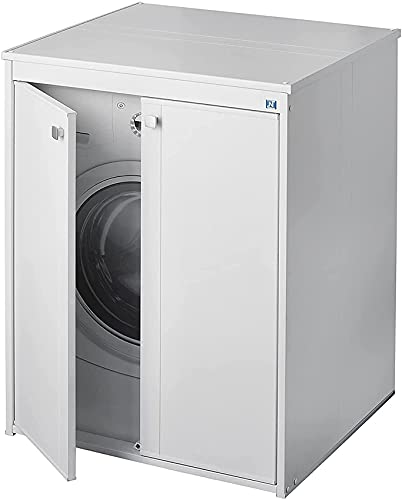 Waschmaschinenabdeckung aus Kunstharz, auch für den Außenbereich geeignet (L x B x H): 70 x 60 x 94 cm.