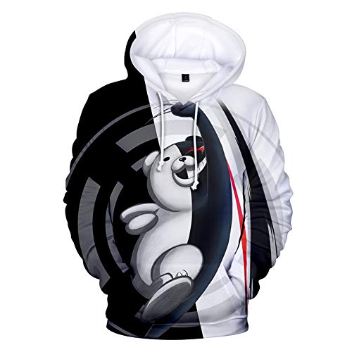Bär Sweatshirts Sweatshirt Schwarz Weiß Bär Pullover Tops 3D Casual Erwachsene Kinder Casual Hoodies Sweatshirts Gr. 130 cm, Type6