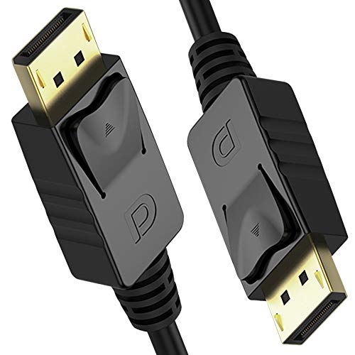 UNITEK DisplayPort auf Displayport Kabel/ 2 Meter, Schwarz/Full HD, 2K, 4K, 3D, 3840x2160 und weitere/Verbindungskabel mit vergoldeten Stecker/Y-C608BK