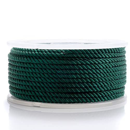 HZLXF1 1,5/2 / 2,5/3 mm buntes verdrehtes Seil Mailand Kordel Perlenfäden geeignet for DIY Armband Halskette geflochtenes Seil Schmuckherstellung Schnur (Color : 31, Size : 3mm 7meter)