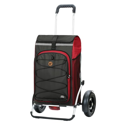 ANDERSEN Einkaufstrolley - Royal Shopper Plus Fado 2.1 rot 74 L Einkaufswagen, Freizeit, Thermo, XXL, Aluminium, klappbar, luftbereiftes Kugellagerrad